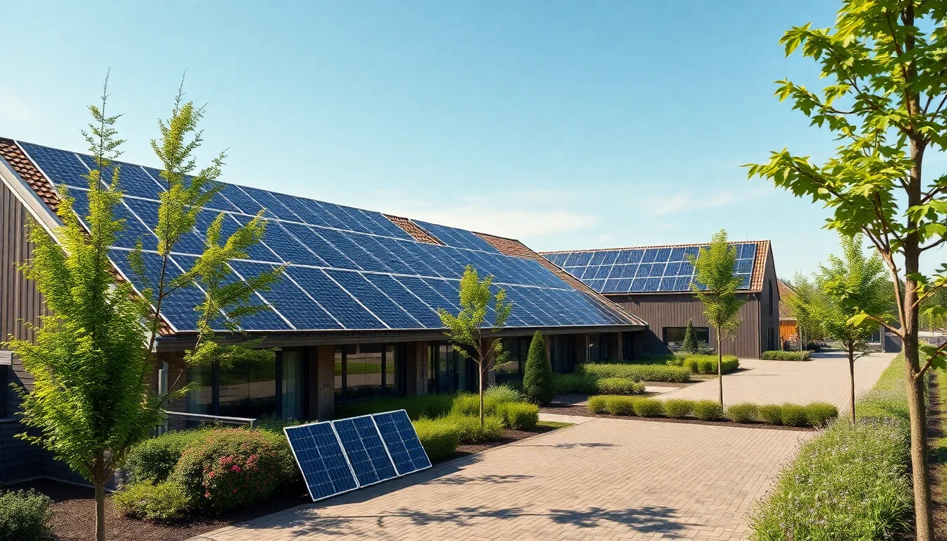 Solar panels commercial roof